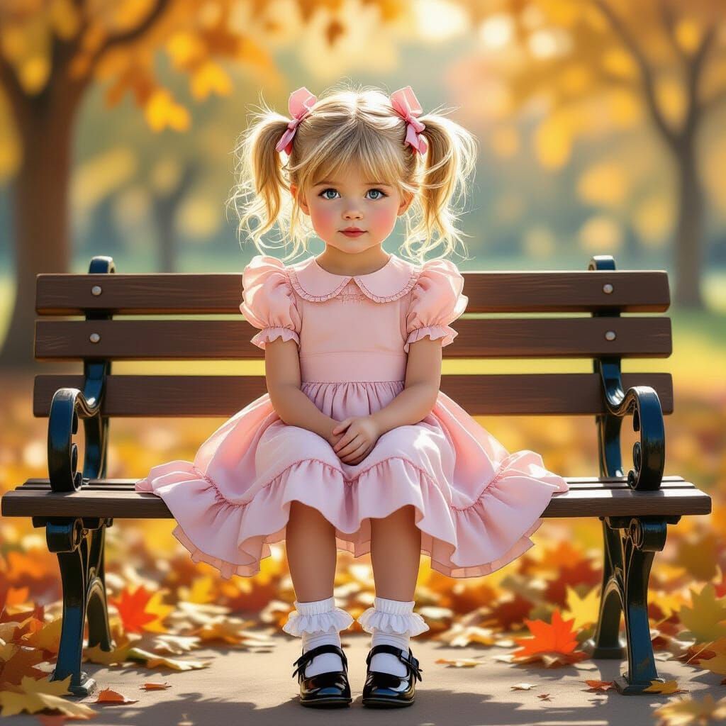 holding a teddy bear on her lap - Start Image 1