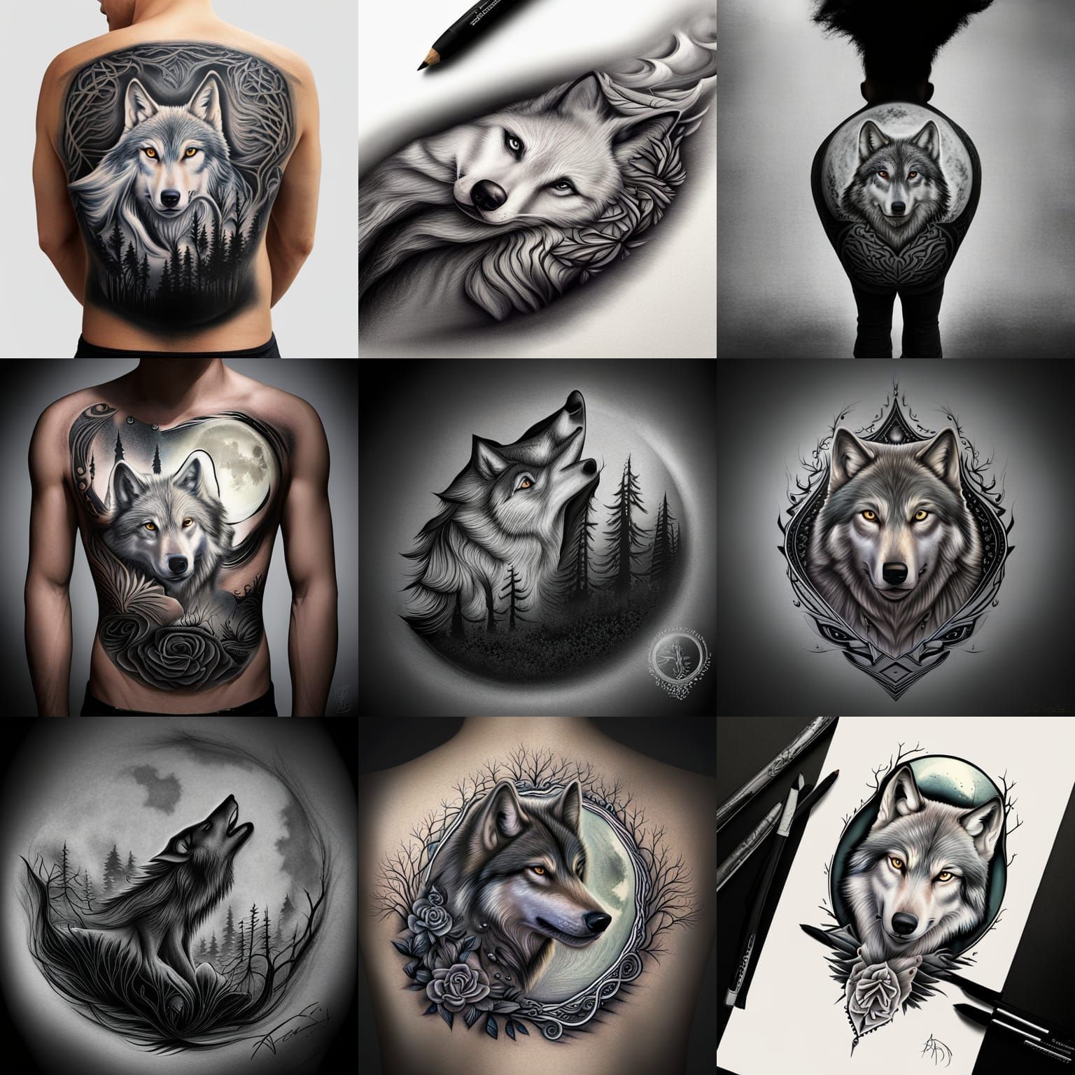 Wolf Tattoo Vector Tribal Style Stock Vector Royalty Free 432235903   Shutterstock
