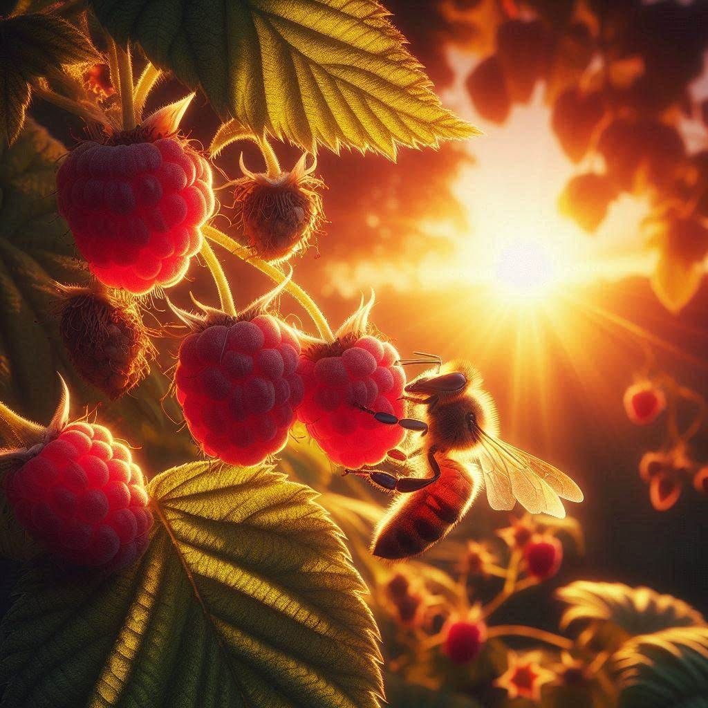 Honeybee collecting nectar