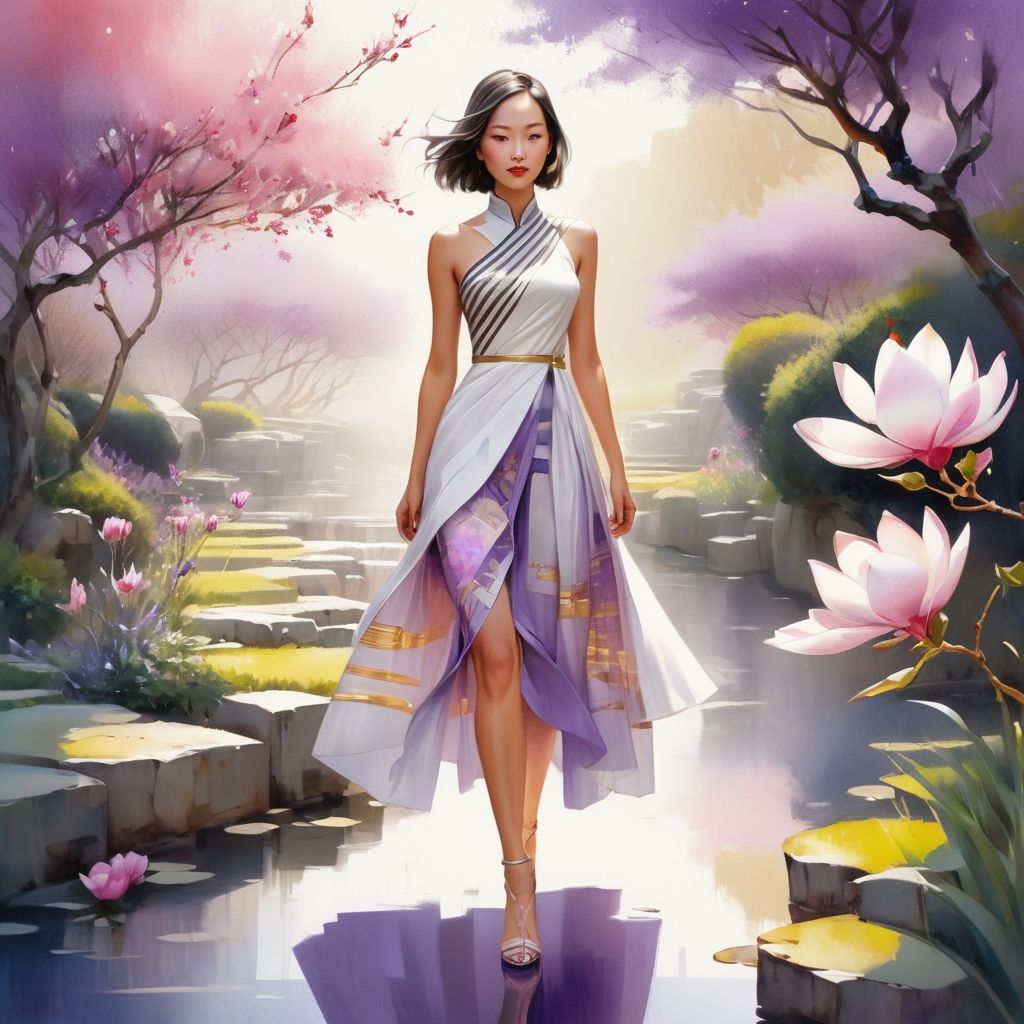 Watercolor Asian Sketch