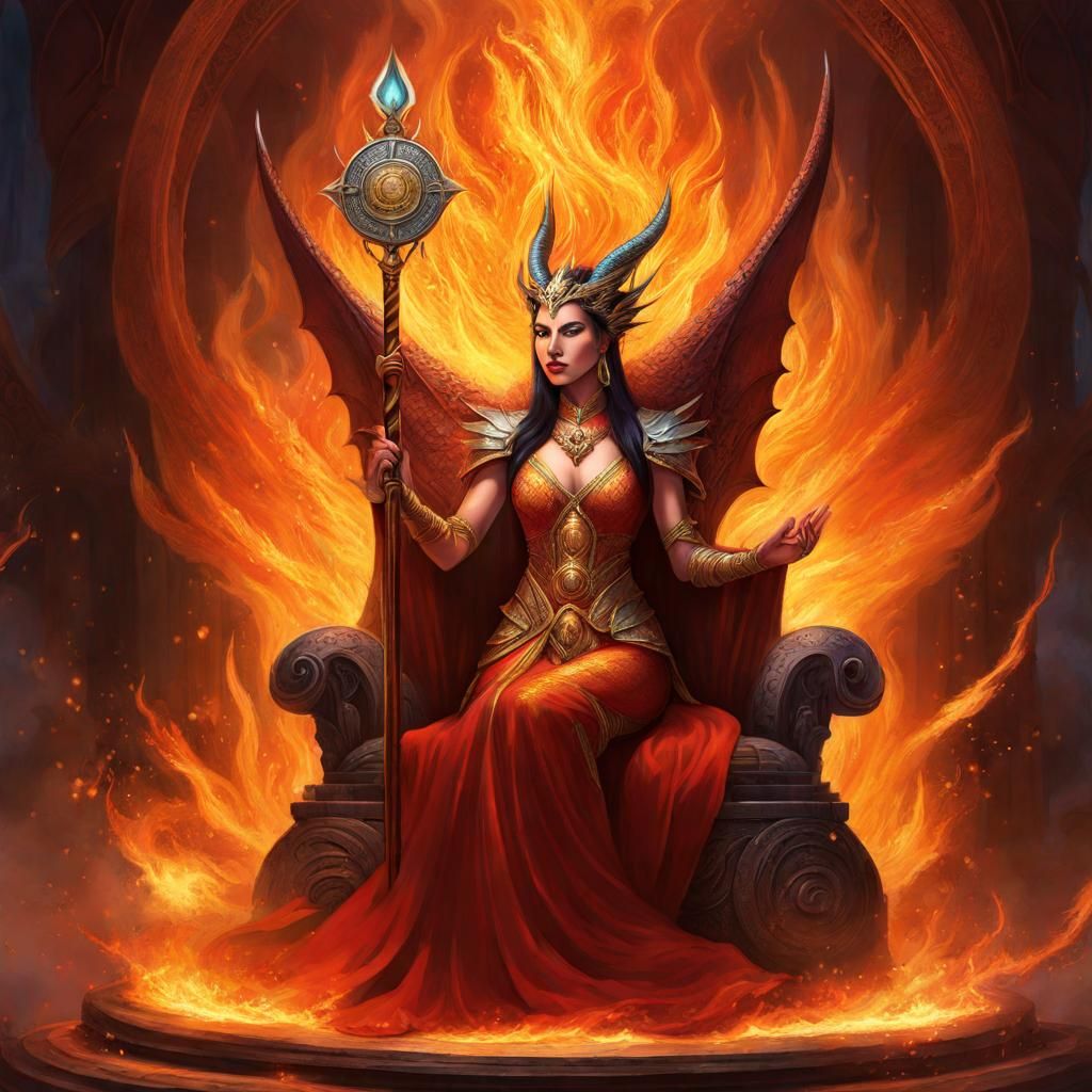 Queen sitting on her throne