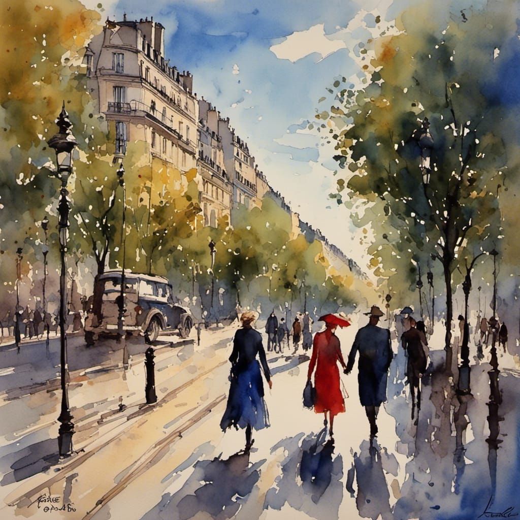 Afternoon walk in Paris