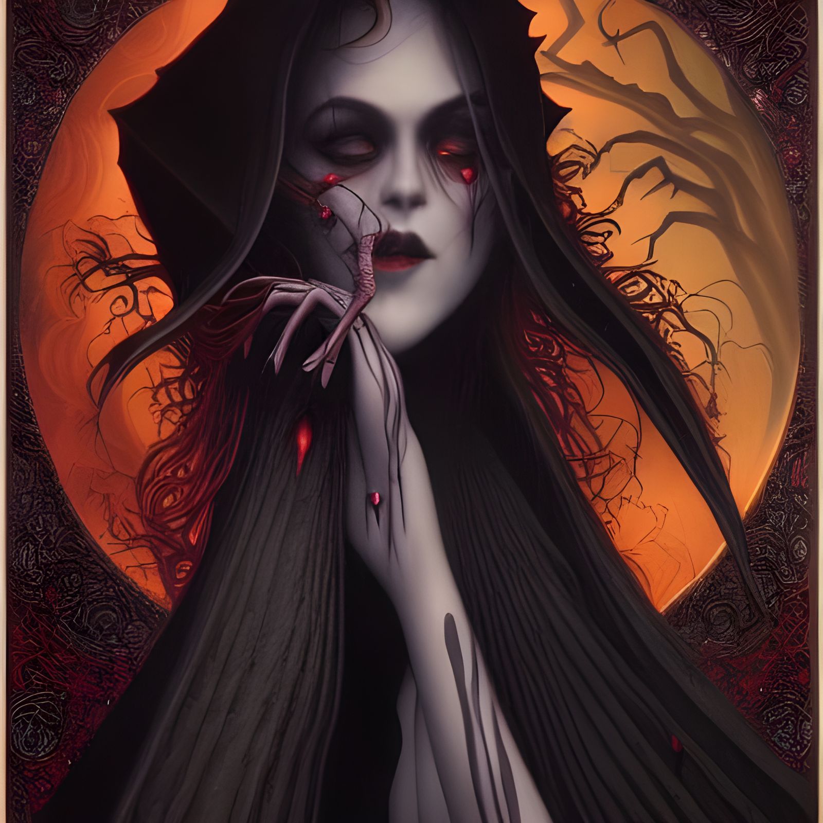 Portrait of a Vampire Gerald Brom gothic art romanticism bea...