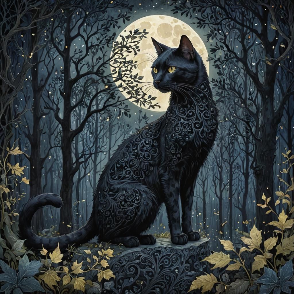 Black Cat  by @somniamea