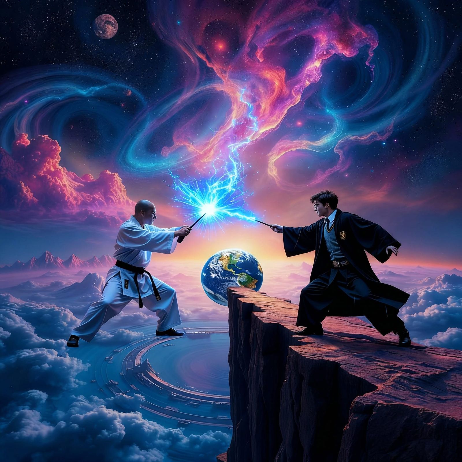 Ip Man and Harry Potter Fight on Bridge