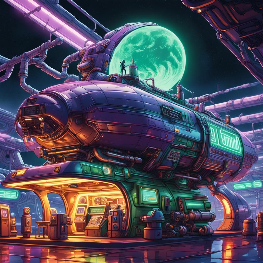 Alien  gas station   by @Galina Bolshakova