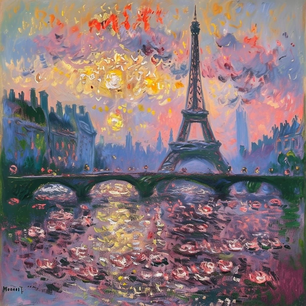 romantic sunset in paris <3