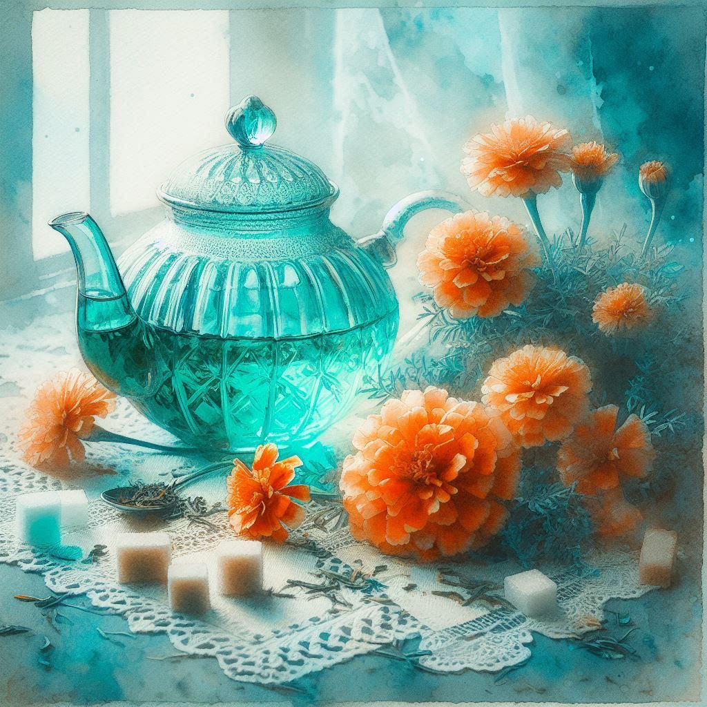 Turquoise teapot