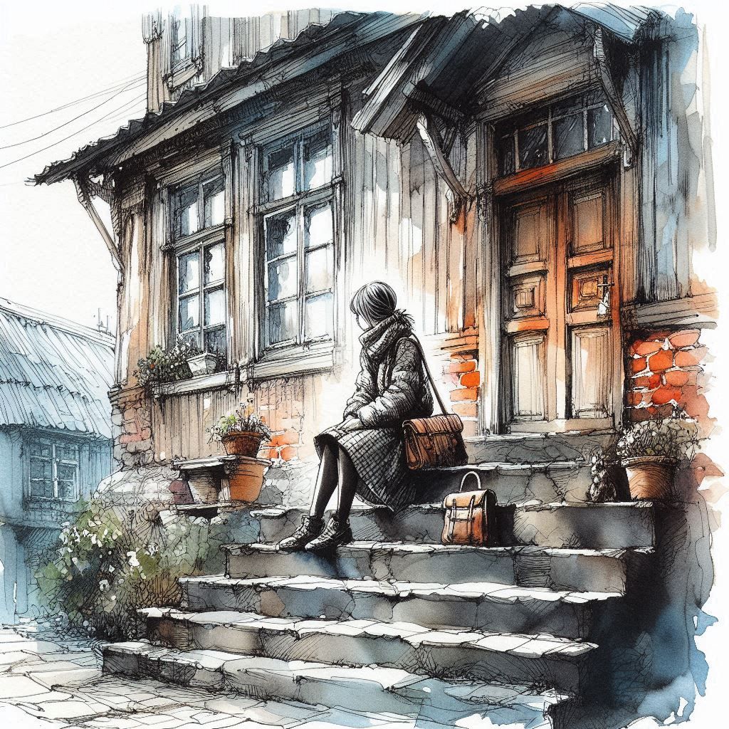 Girl Waiting For Her Lift