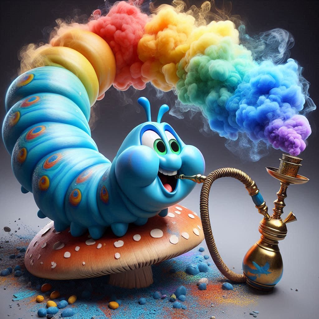 Excited Absolem, Caterpillar from "Alice in Wonderland