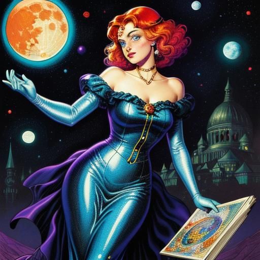 Space girl travel agent