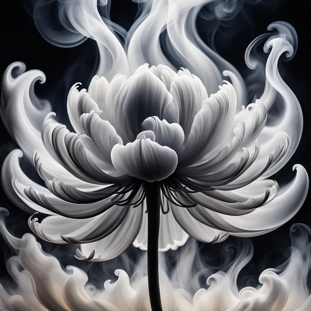 Smoke Art - Flower (Animated)