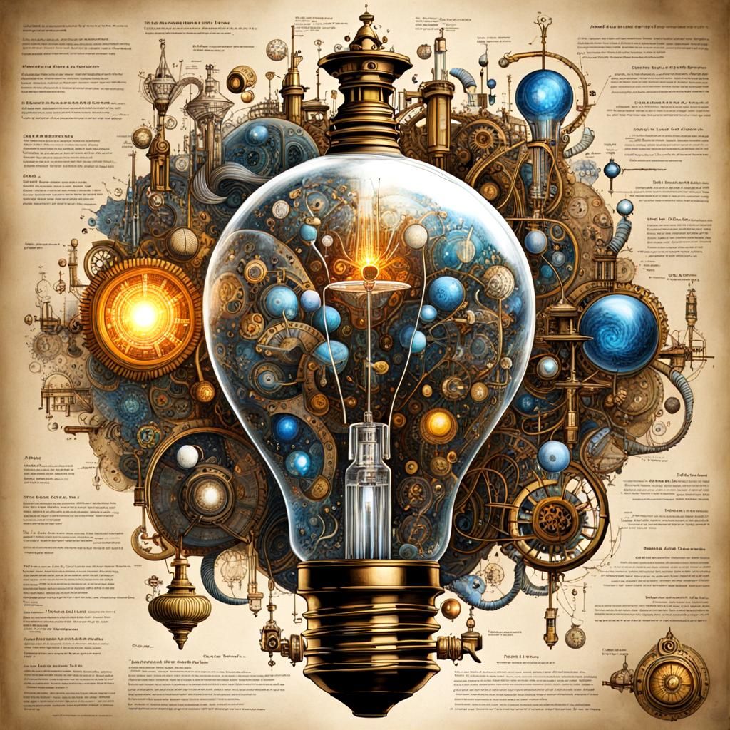 Science diagram on how the light bulb was invented photoillu...