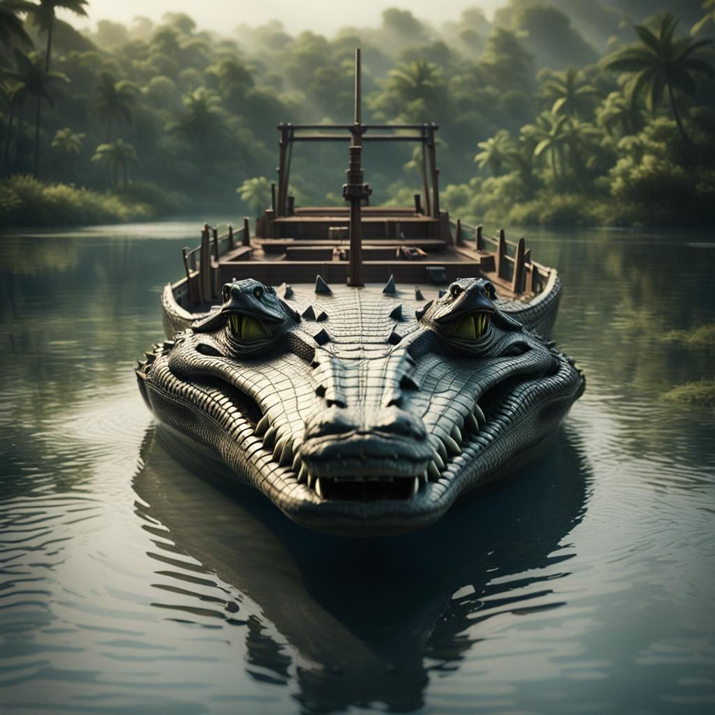 Crocodile boat