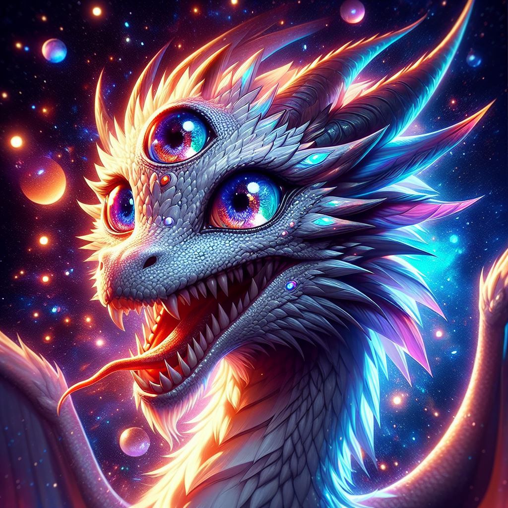 3 Eyed Galactic Dragon
