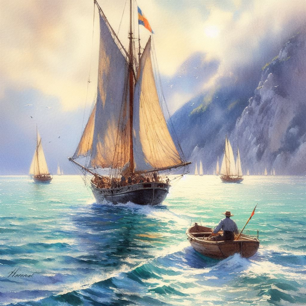 sailing in the bay