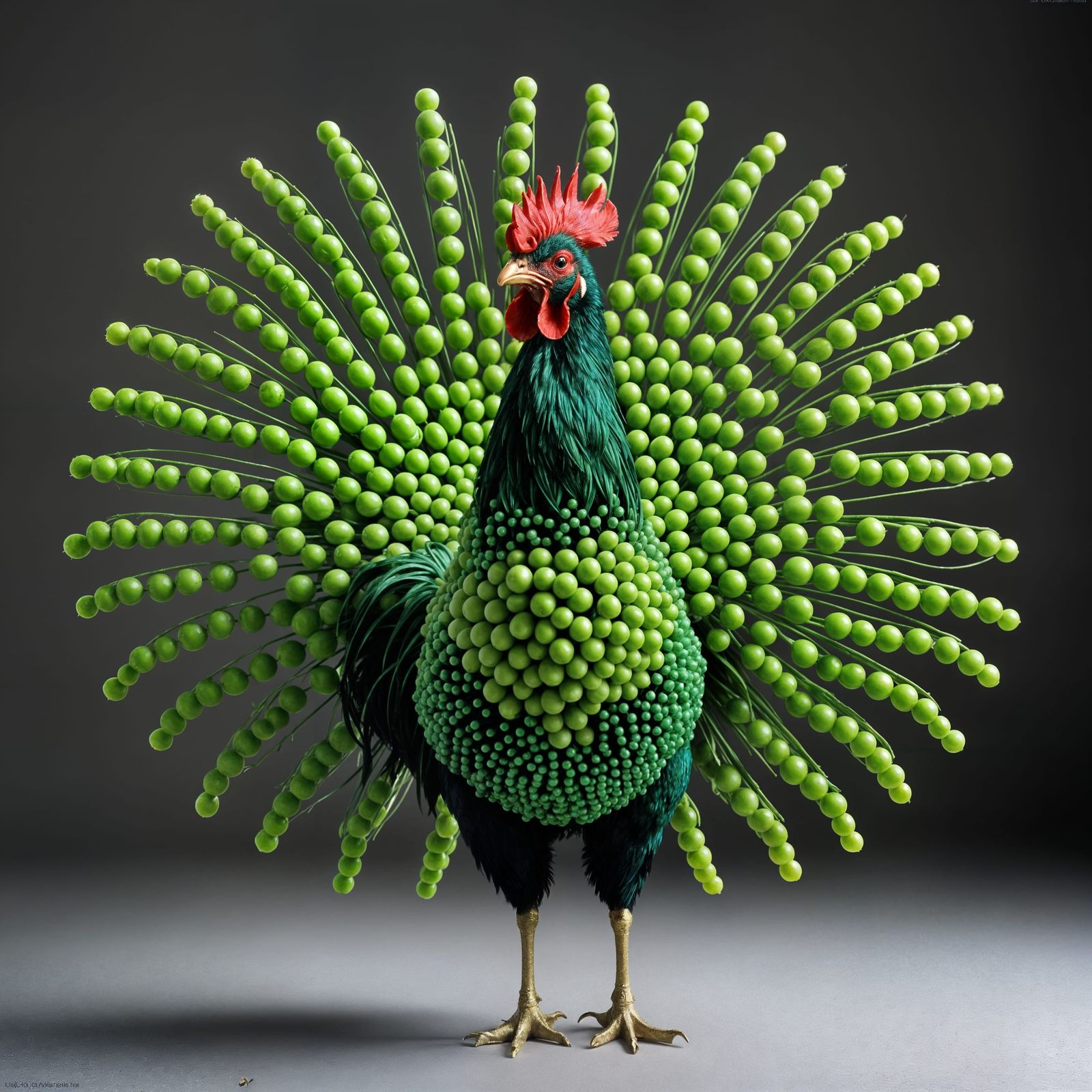"Peacock": This rooster's got some serious pea-cocking going on!  by @Phantazia