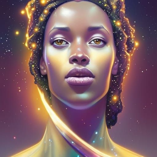 Andromeda, the Ethiopian princess, as a galaxy - AI Generated Artwork ...