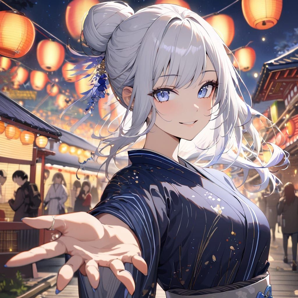 Celestial 1Girl Shines in Nighttime Festival