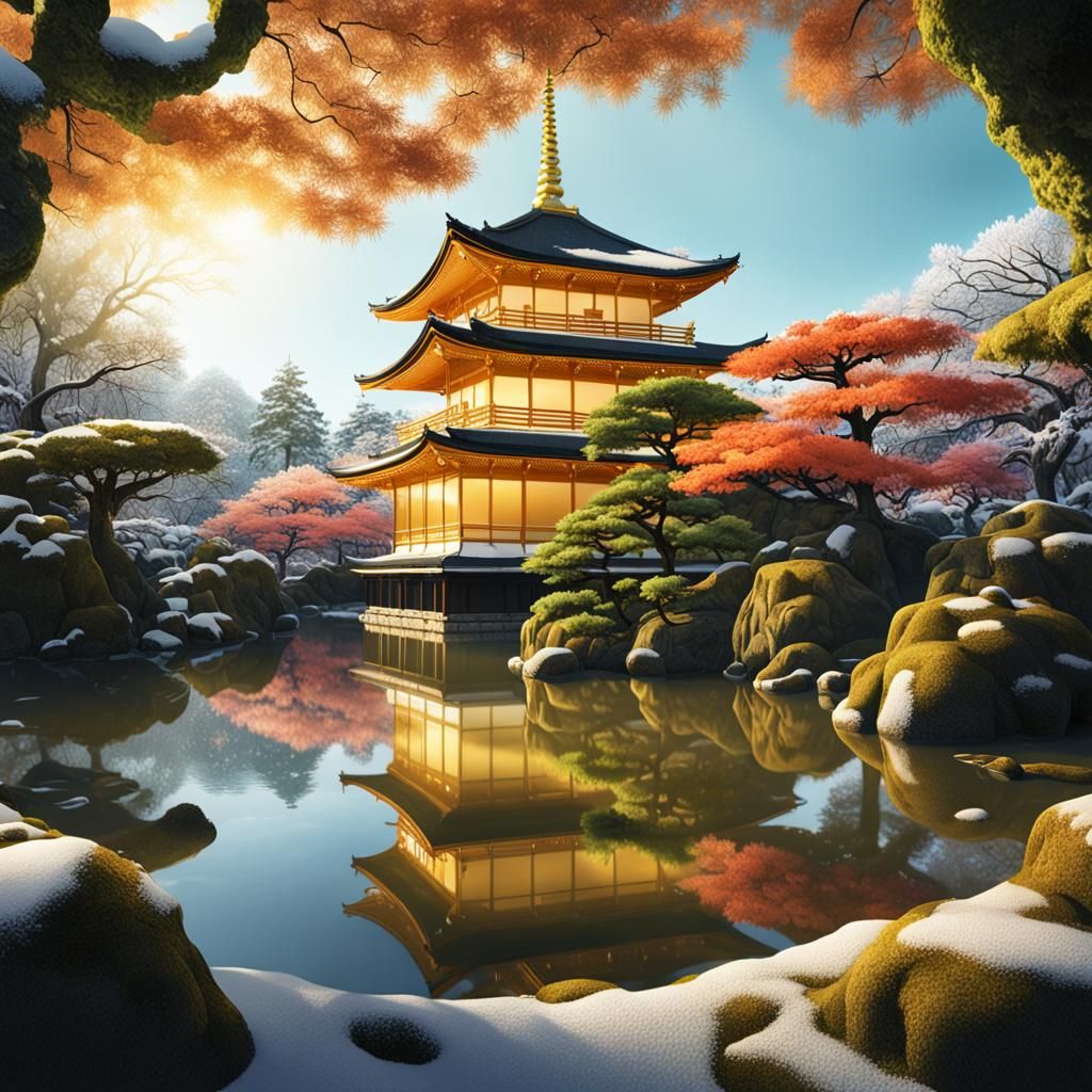 the golden Pavillon in Kyoto in Winter… somewhat tacky