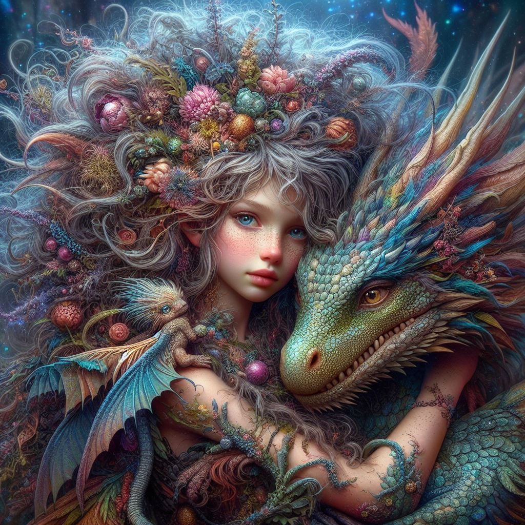 Pixie and dragon
