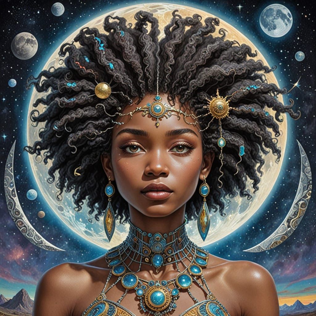Afro-Futuristic Moonchild  by @Nihilistic Jawbreaker
