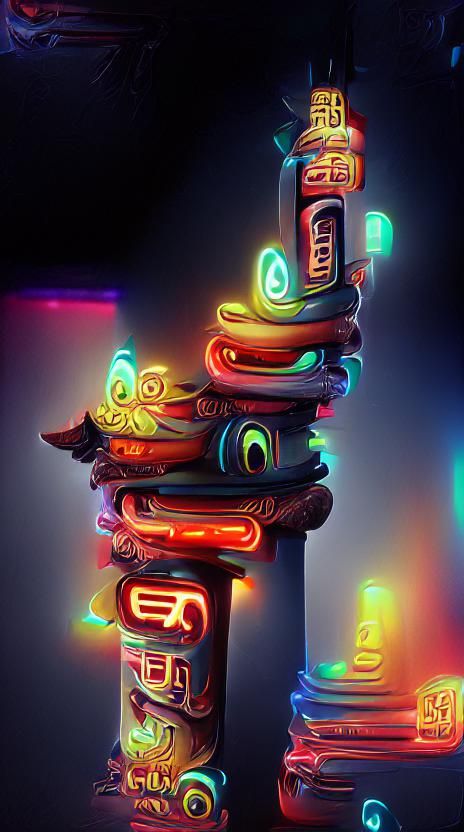 totem pole of only real gods