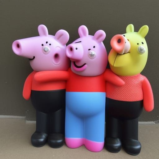 The peppa pig gang - AI Generated Artwork - NightCafe Creator