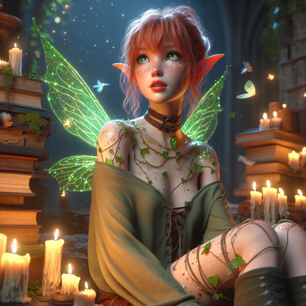 Cute fairy redhead