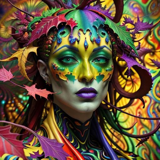 Oil on canvas, Colorful, Vivid, Sparkly, Scintillating, 8k r...
