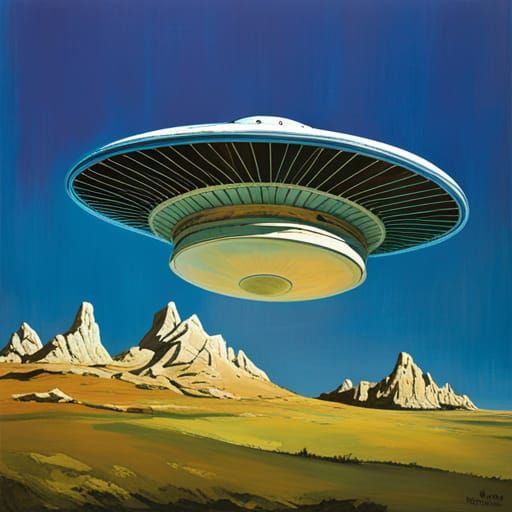 Looking up at UFO - AI Generated Artwork - NightCafe Creator