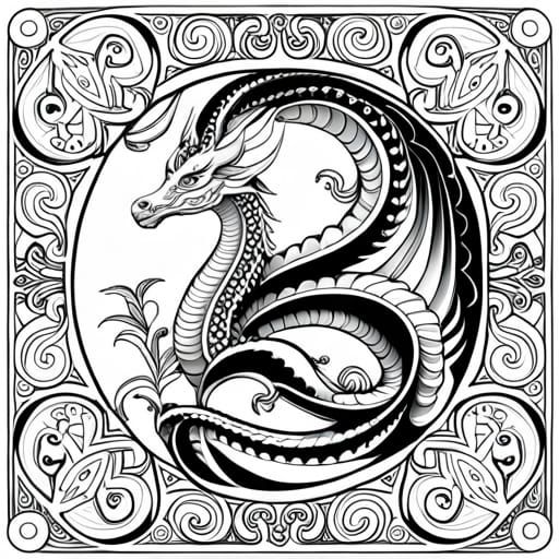 Dragon: Needs Colors  by @BinaryDragon