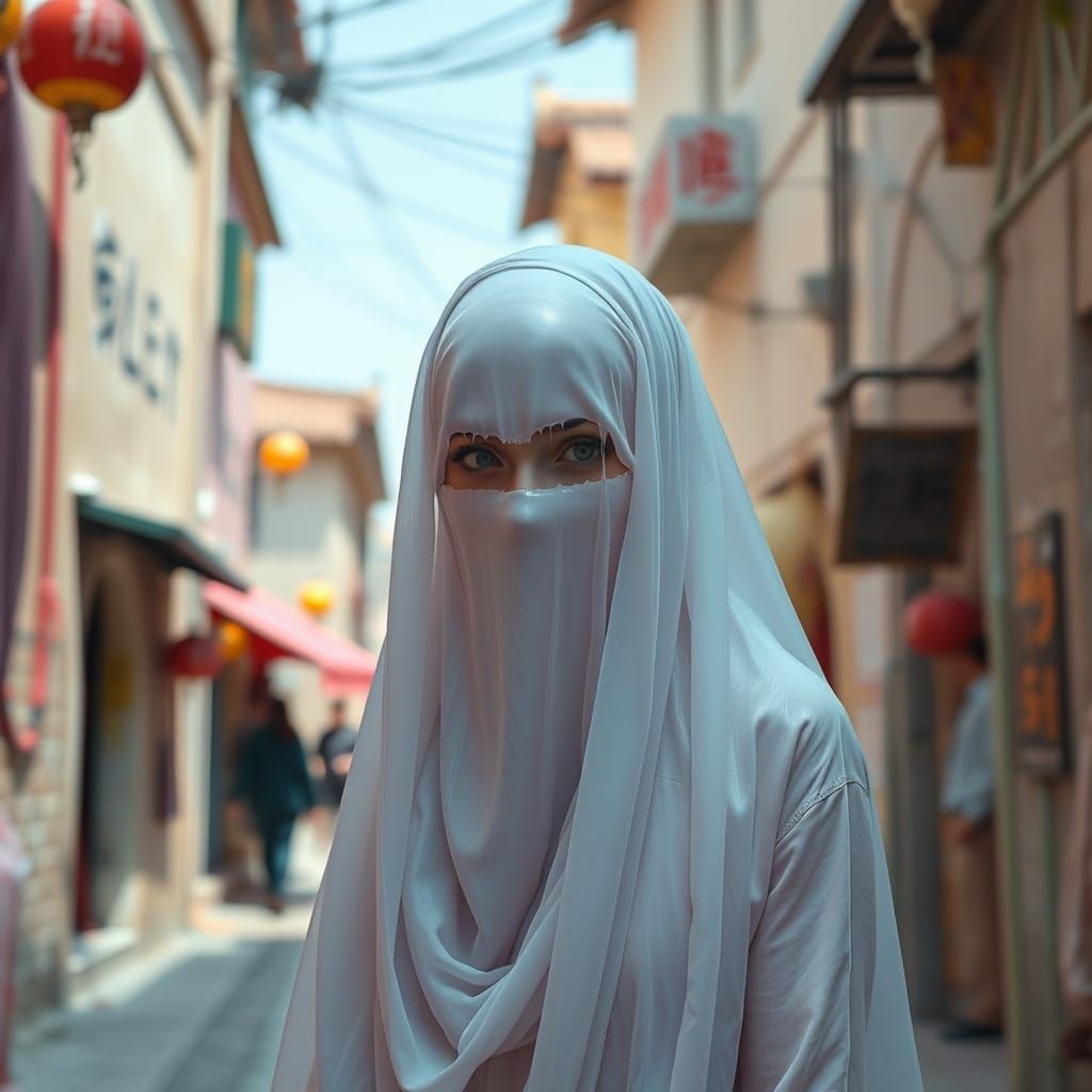 Oriental Slime Lady in a Drippy Viscous World