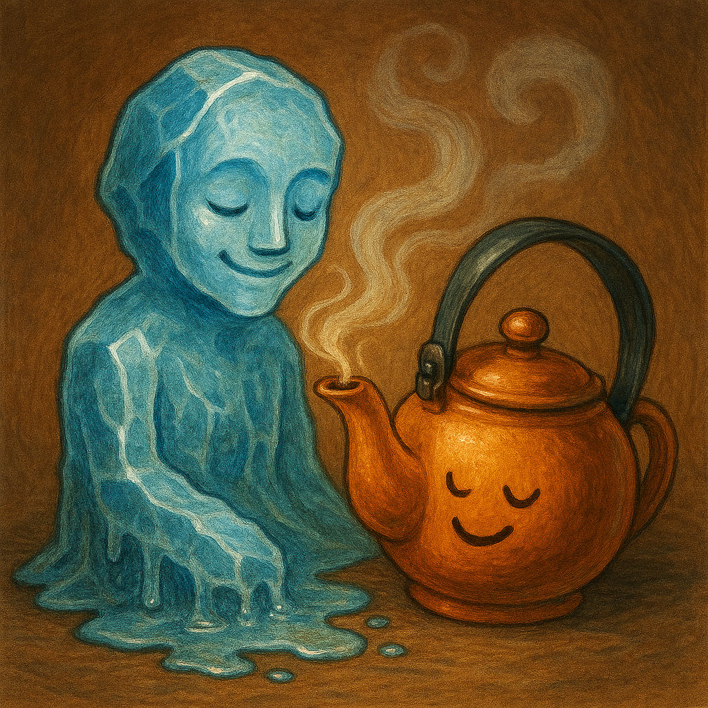 Teapot and Ice Sculpture