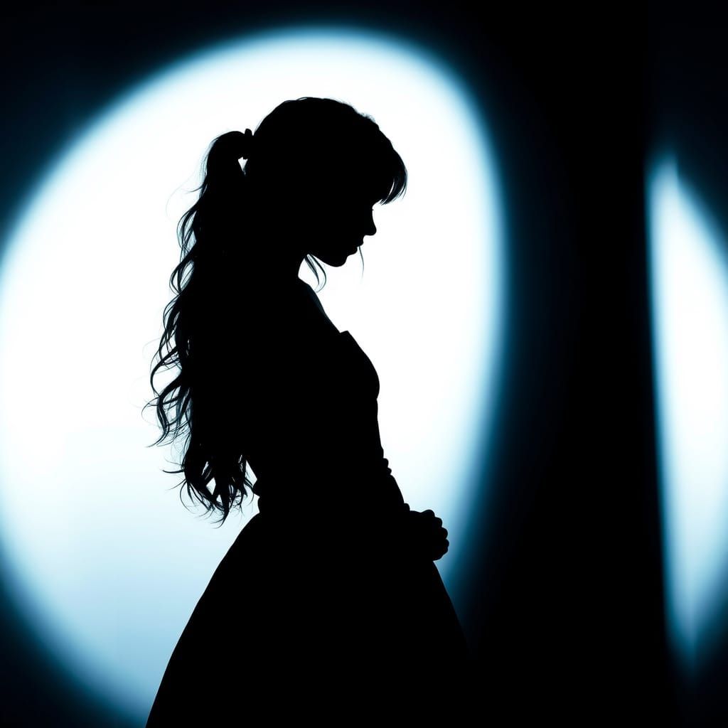 Silhouette portrait of a girl 2