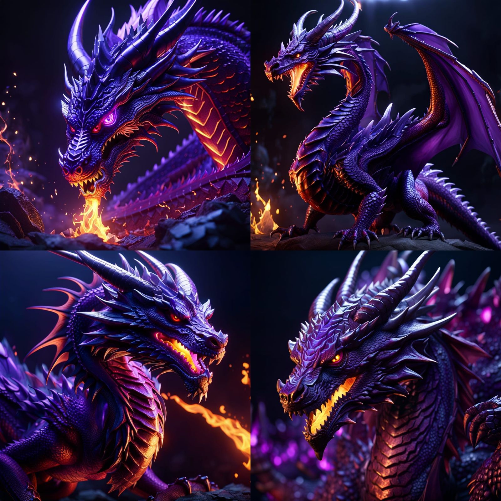 Purple Fire Dragon 