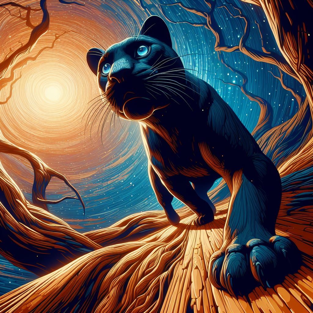 Low Angle Shot Curious Black Panther