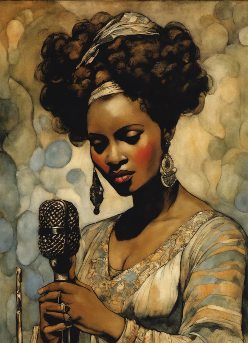 African Gospel Singer - AI Generated Artwork - NightCafe Creator