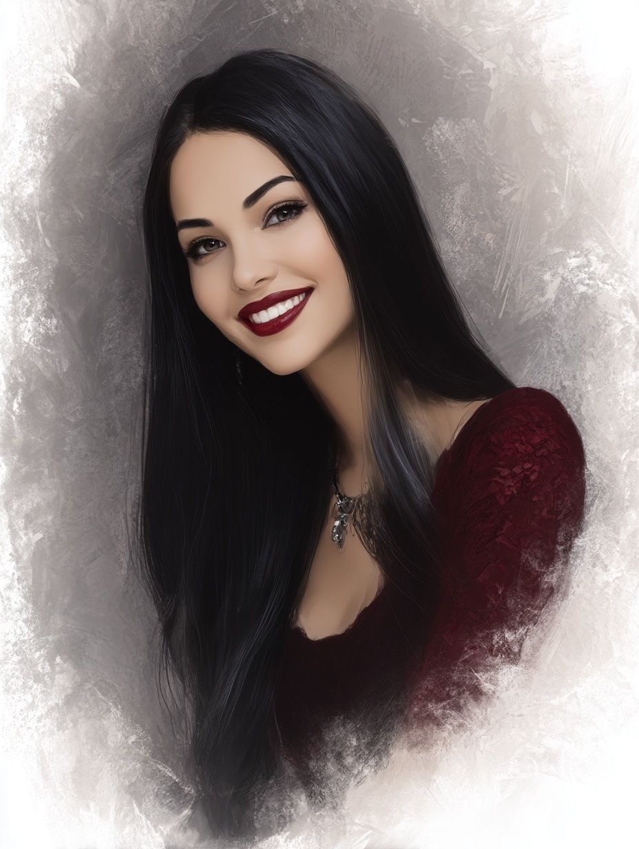 Neon charcoal portrait