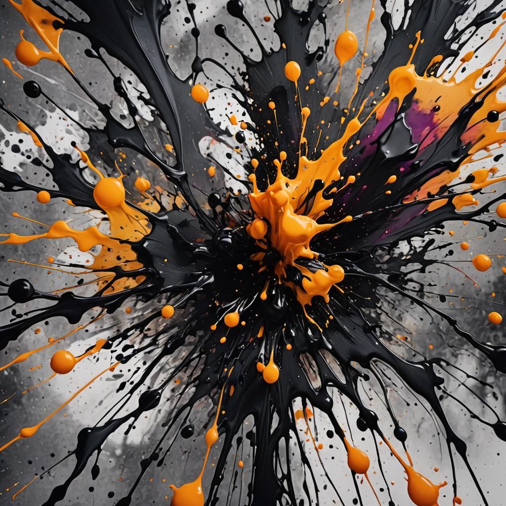 ink splatter art abstract  by @FernandoAkin