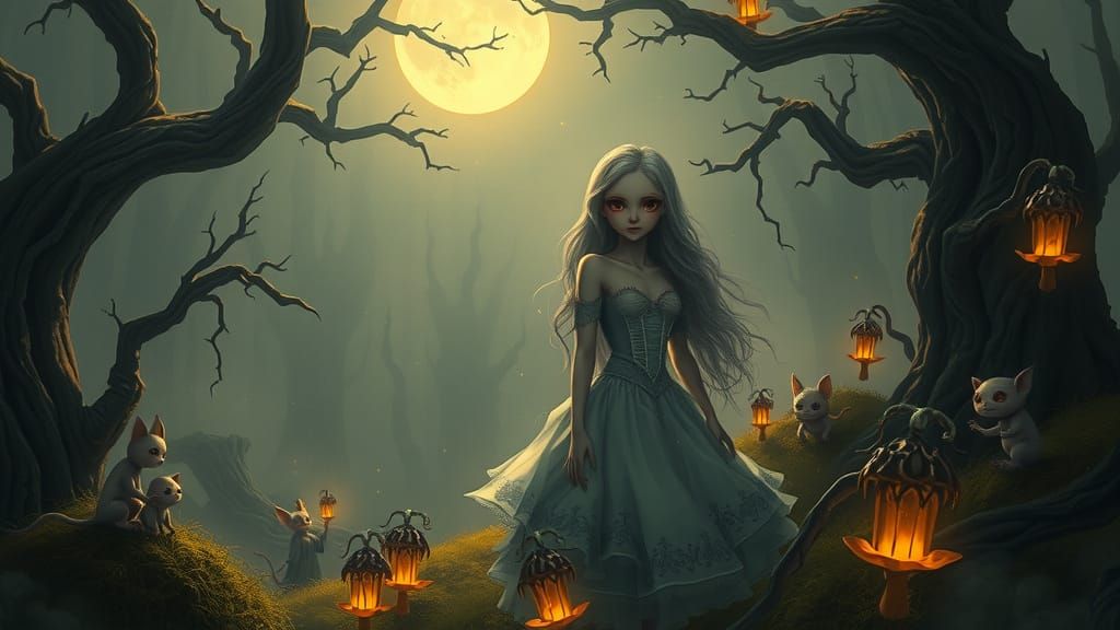 Mysterious pale woman