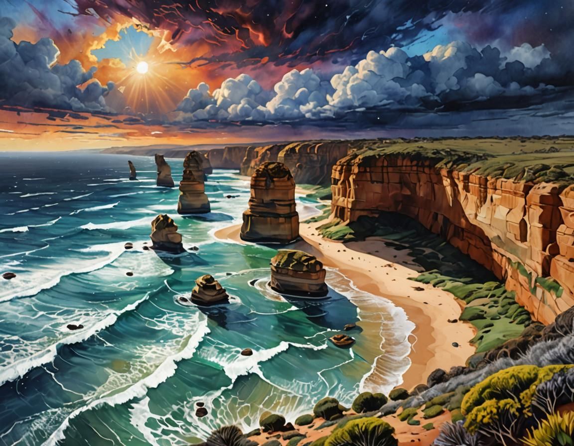 Twelve Apostles Australia  by @draconewcal