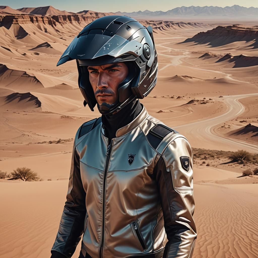 Lamborghini in Desert: Hyper-detailed Concept Art