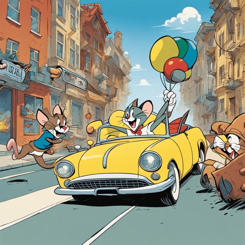 Tom and jerry on sale car race full episode