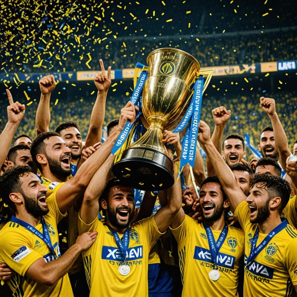 Maccabi Tel Aviv Victory: Champions Celebrate Trophy