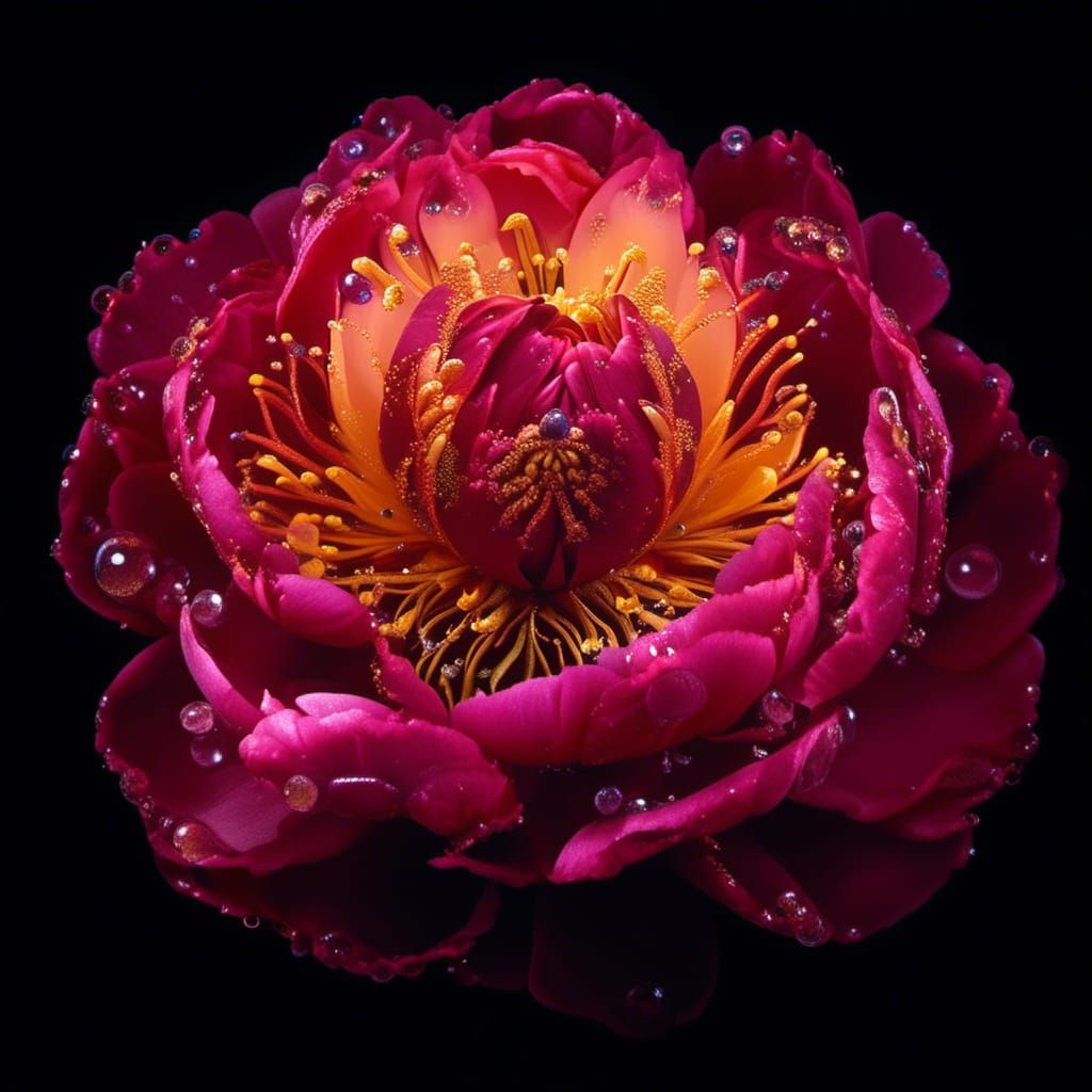 Dew on a Peony    by @GreenNails 