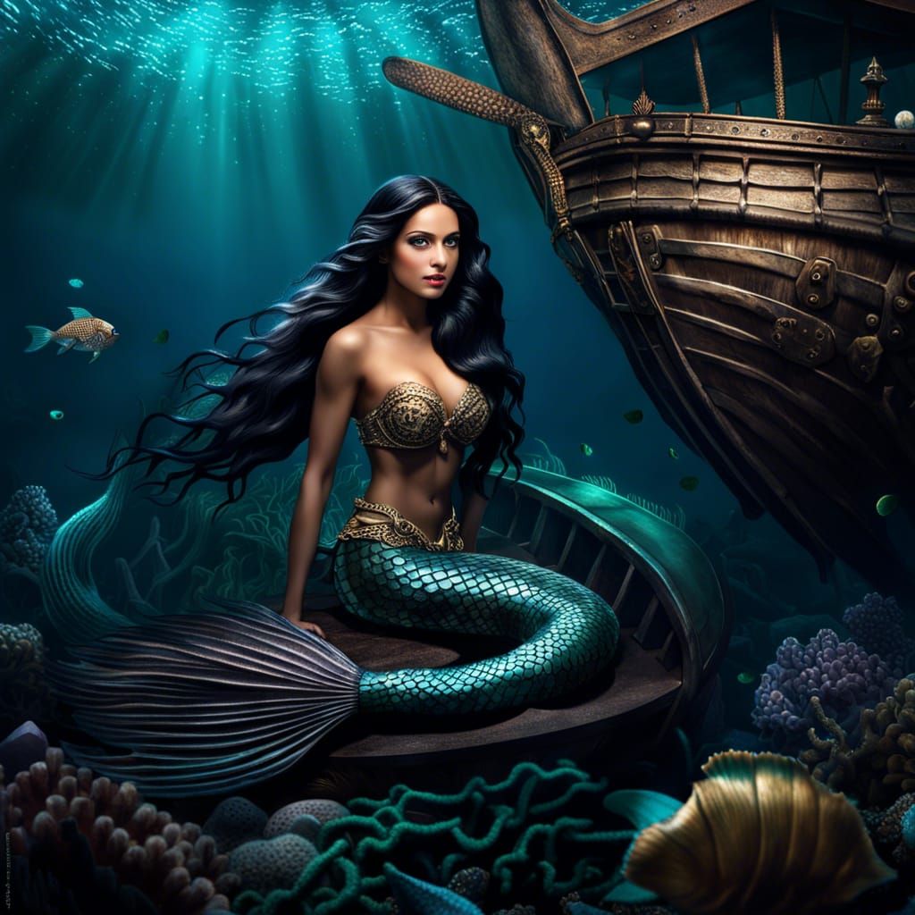 Beautiful mermaid false