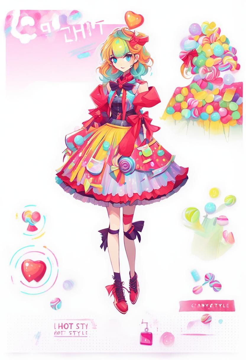Light hot girl style candy theme character