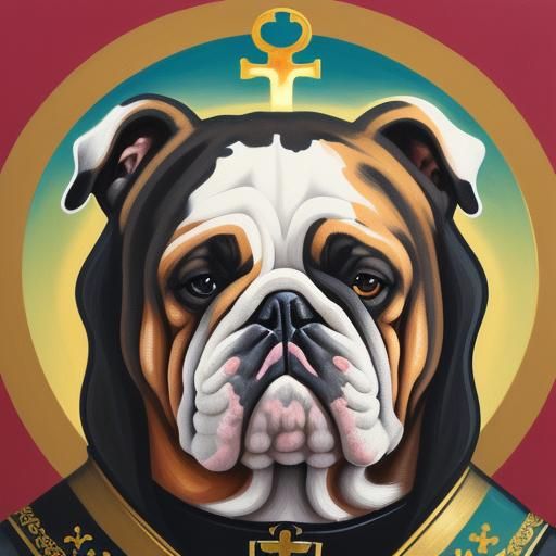 Holy relic of the Saint Bulldog, iconographic