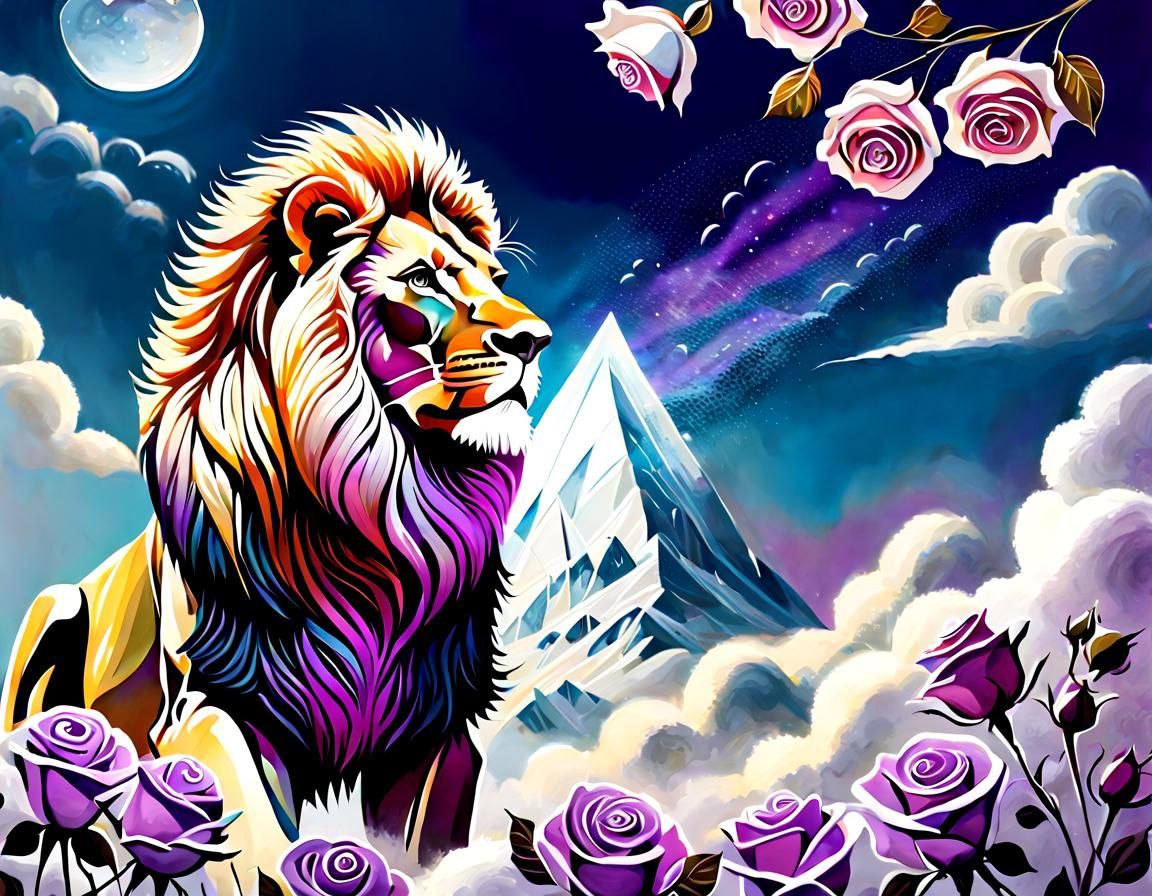 An epic cloud  lion